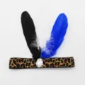 Luipaard print veer strass haarband voor feestelijk feest prestatie kostuum accessoire. - Luipaard Haarband - Stijl E