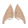 Paar Latex Elfenohren Cosplay Zubehör Halloween Party Verkleidung spitze Ohren Requisiten - 12cm Stil / OPP-Beutel / Dunkle Haut