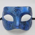 Masque de bal masqué demi-visage bleu vintage pour fête d'Halloween événement cosplay accessoires. - Le Petit Prince / Bleu Vintage