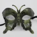 Maschera farfalla vintage verde mezza faccia accessorio costume festa in maschera - Piccola Ape Vintage / Verde Antico