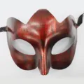 Masque de visage retro vintage pour fete de Halloween et bal masque de couleur rouge - Roi / Cuivre Rétro