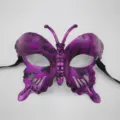 Maschera farfalla viola, accessorio festa mezza faccia retro vintage per ballo in maschera. - Piccola Ape Vintage / Viola Antico