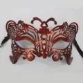 Masque de bal masqué rouge vintage, design papillon ajouré accessoires de fête Halloween. - Papillon creux / Cuivre Rétro