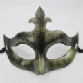 Maschera da Masquerade Vintage Verde Retro Mezza Maschera per Festa Costume Elegante - Freccia Retrò / Verde Antico