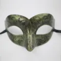 Maschera Mezza Faccia Retro Vintage Veneziana per Costume Festa di Halloween Verde - Piccola Bellezza Retro / Verde Antico