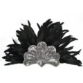 Halloween feather headband sequin carnival party hair accessory fashion performance headdress - Indian Sequin Feather - Silver