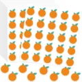 Feuilles d'autocollants motif orange mignonne et autocollants pour bricolage. - Lot de 20 / Autocollants sur le thème de l'orange