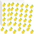 Feuilles d'autocollants motif citron mignon pour sceller des enveloppes et journal - Lot de 20 / Autocollants sur le thème du citron
