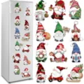 Noël nain magnétique autocollants de réfrigérateur ensemble décoratif vacances cuisine - Style 2 / 12 Pièces