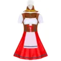 Traditionelle Duitse Oktoberfest dirndl jurk detail, met witte pofmouwen en een mooi korset. - Eén maat / Dresses / Gedrukt