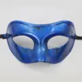 Masque de bal masqué semi-facial vintage bleu, accessoire de costume rétro fête. - Zorro / Bleu Vintage