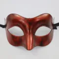 Masque de mascarade demi-visage rétro pour accessoires de fête et déguisements. - Petite Beauté Simple / Cuivre Rétro