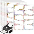 Étiquettes d'adresse florales, autocollants imprimables pour cadeaux et envois postaux. - 10 feuilles, 110 g
