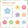 Autocollants d'étiquettes de nom de fleurs bohèmes, autocollants floraux pour la maison. - Autocollants auto-adhésifs, 20 feuilles par paquet