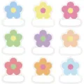 Autocollants d'étiquettes de nom de fleurs colorées pour l'organisation de la maison et de la classe - Étiquettes autocollantes imperméables, 10 feuilles par paquet