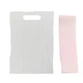 Conjunto de mantel individual decorativo texturizado blanco con tira rosa para bodas. - 20 Tarjetas + 20cm Cuerda / Rosa