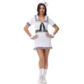 Costume de marin blanc sexy pour femme uniforme jeu de role cosplay robe de fete chic - M / Robes / Style de Robe