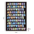 Cartoon journal letter stickers waterproof DIY decorative sticker variant for diary planning - Five-Color Letters Black