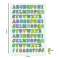 Cartoon alphabet waterproof stickers DIY decorative diary journal labels uppercase - Five-Color Letters Cyan