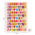 Colorful alphabet letter stickers for DIY journal decorating waterproof sticker sheet - Five-Color Letters Orange