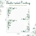 Watercolor Eucalyptus Place Cards for Wedding Reception Dinner Table Setting 100 Pcs - 100 Pieces (10x9cm)