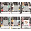 Étiquettes de nom d'élève de carnet noir, cadres photo personnalisés, autocollants de classe d'école. - Paquet de 48 feuilles (a)