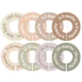 Baby closet dividers set of 8 colorful plastic size rings for baby clothes nursery organization details - 8 Pieces/Pack / Multicolor