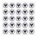 Detail de la feuille d'autocollants coeur transparent avec couronne pour sceller les boites cadeaux - Lot de 1 Pièce
