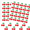 Jolies feuilles autocollantes de cerises étiquettes adhésives décoratives pour enveloppes. - Lot de 20 / Autocollants sur le thème de la cerise