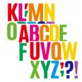 Autocollants de lettres alphabet multicolores pour bricolage, stickers imperméables pour voiture. - 3 feuilles par lot