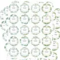 Vue détaillée d'autocollants ronds pour pots avec couronne d'eucalyptus et champs de texte. - Étiquettes de Pot Eucalyptus 10 Feuilles Paquet