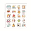 Cute cartoon sticker sheet for kids students rewards journaling laptop decor waterproof DIY - Style F / Set of 20 Pieces