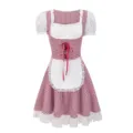Costume de servante Oktoberfest robe a carreaux rouge blanc traditionnelle variante style - S / Robes / Bordeaux