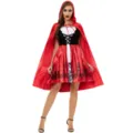 Costume cosplay de Petit Chaperon Rouge gothique Halloween grande taille robe cape - S / Ensemble / Rouge