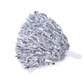 Silver metallic cheerleader pom poms hand flowers sports spirit team cheering party dance props - Cheerleader Pompoms / Silver