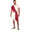 Déguisement homme guerrier romain grec ancien costume cosplay fête Halloween médiéval. - M / Ensemble / Blanc Et Rouge