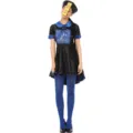 Halloween vrouwen Chinese zombie cosplay kostuum jurk met hoed en rekwisiet setje. - M / Jurk (Met Sokken) / Zwart