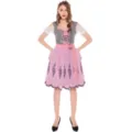 Women Dirndl Oktoberfest Dress German Bavarian Maid Costume Halloween Party Outfit S-XL - S / Set / Printed