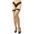 Ensemble culotte en dentelle noire et bas résille sexy lingerie féminine bas. - M / Bas Résille