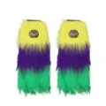 Fasching Karneval bunte plüschige Beinstulpen Party Kostüm Tanz Festival Zubehör Paare - Maske Modell C (45 cm)