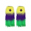 Bunte Karneval brasilianische dreifarbige Plüsch Beinstulpen für Party Kostüm Tanz - Pfeil Modell A (45 cm)