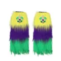 Mardi Gras Kunstfell Beinling bunte Karneval Party Kostum flauschige Beinwarmer - Pfeil Modell D (45 cm)