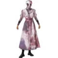 Halloween Zombie Cosplay Kostüm gruselige Krankenschwester Party Outfit für Damen gruselig - M / Set / Weiß Mit Rotdruck