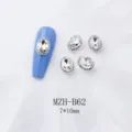 Kristallklare ovale Nagelkunst Strasssteine mit Silberlegierung für atemberaubende Maniküre. - Ovaler Strass Stil (B62) / 10er Pack