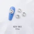 Quadratische Kristall-Nagelstrasssteine mit Silberrahmen, 9x9 mm, perfekt für kreative DIY-Nagelkunst. - Quadratischer Strass Stil (B64) / 10er Pack