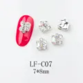 Bear shaped nail art rhinestones alloy crystal diamond manicure charms 7x8mm detail - Bear Shape Rhinestone (LF-C07) / 10 Pieces/Pack
