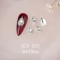K9 Glas Tropfen Nagel Strasssteine 6x10mm Kristall Diamant Legierung Charms für Maniküre. - Tränenform Stil (MZH-B31)