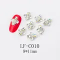 Alloy butterfly nail rhinestones 9x11mm crystal glass charms for manicure art decor - Butterfly Shape Rhinestone (LF-C010) / 10 Pieces/Pack