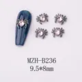Amuletos de uñas de araña estilo oscuro con pedrería de corazón rosa, decoración gótica. - Araña (B236) / Rosa