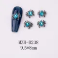 Strass de uña de araña de estilo oscuro colgantes de cristal de corazón azul 9.5x8mm gótico - Araña (B238) / Azul
